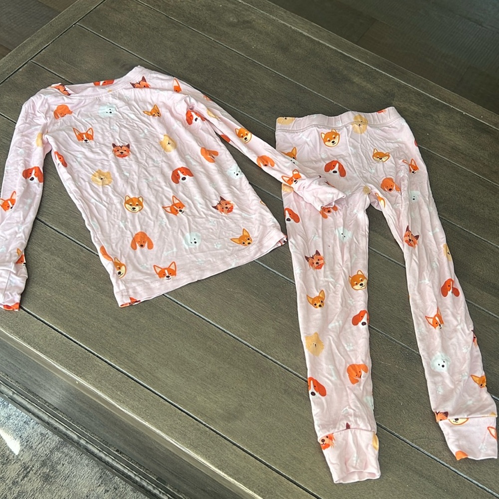 Lia & Liam pink dogs long sleeve 2 piece 2T